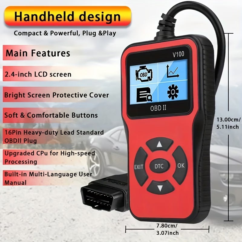 DriveSupply™ V100 Powered OBD2 Car Diagnostic Scanner