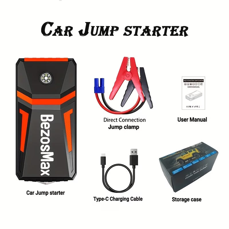 Bezosmax Heavy-Duty Vehicle Jump Starter (Gasoline & Diesel Dual-Start)