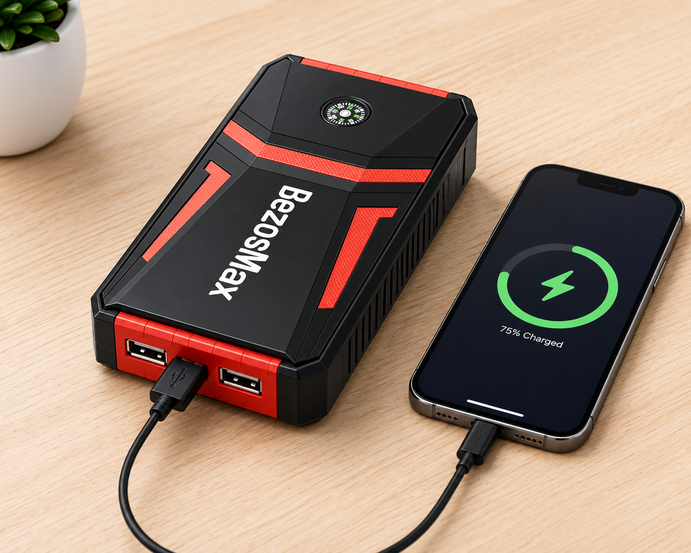 Bezosmax Heavy-Duty Vehicle Jump Starter (Gasoline & Diesel Dual-Start)