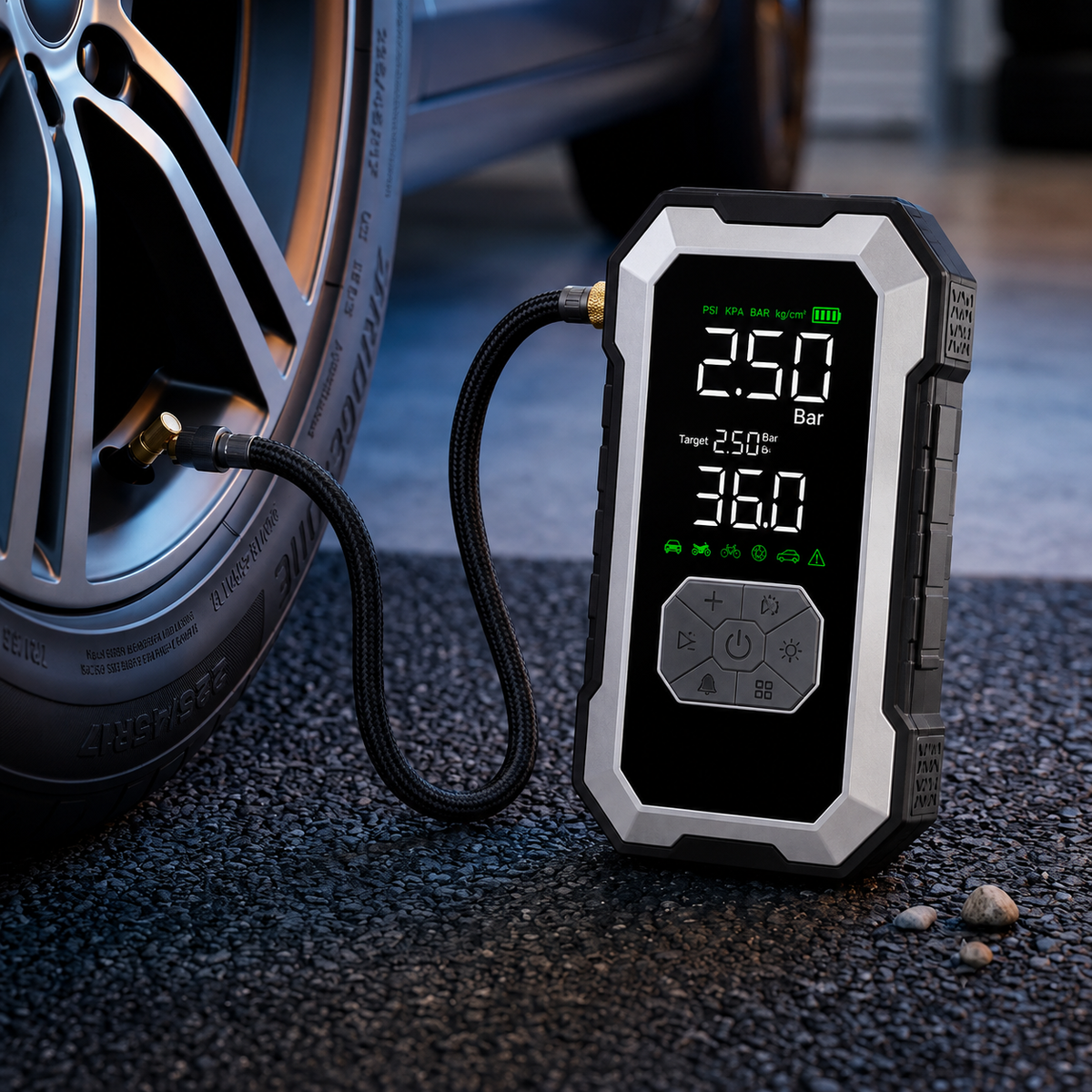 DriveSupply Booster Plus™ – 4-in-1 Emergency Jump Starter & Compressor