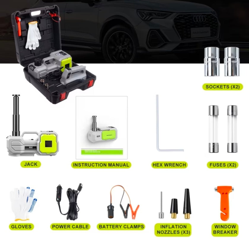 DriveSupply™ 5-Ton All-in-One Electric Hydraulic Jack & Impact Wrench Kit