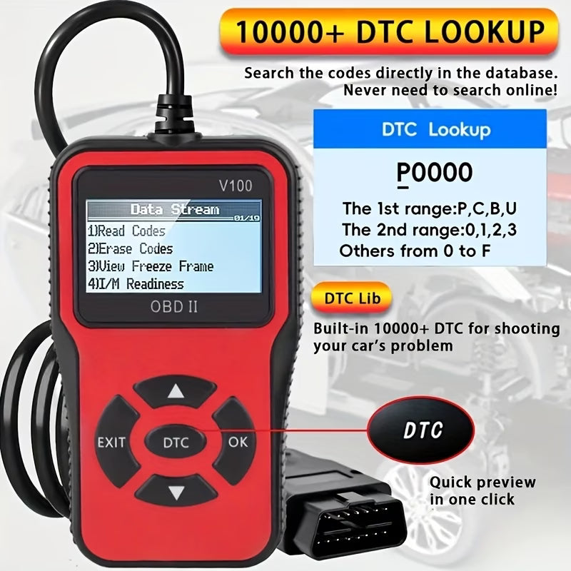 DriveSupply™ V100 Powered OBD2 Car Diagnostic Scanner
