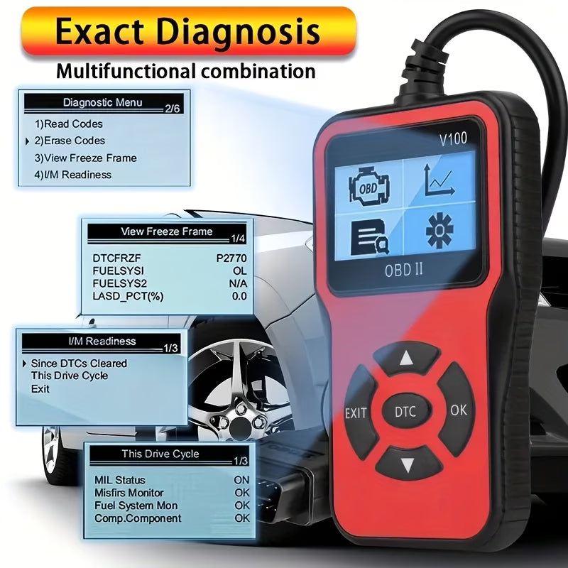DriveSupply™ V100 Powered OBD2 Car Diagnostic Scanner